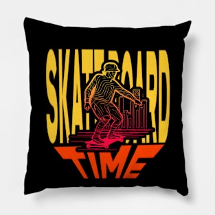 Skateboard Art Design all day skate Pillow