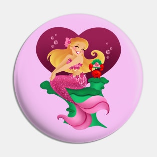 Pink Pearl Mermaid Pin