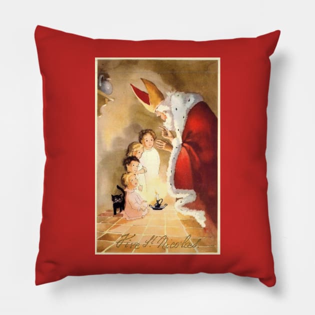 Patron Saint Nicholas Pillow by blackypaw