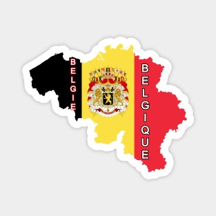 Belgium map & flag Magnet