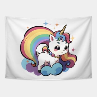 Unicorn Rainbow 02 Tapestry