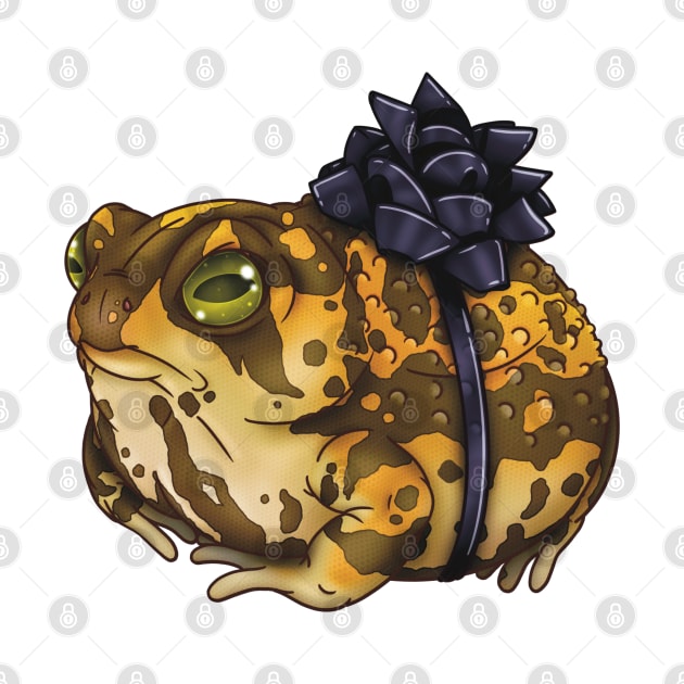 Desert Rain Frog with a black bow by GothamGeckos