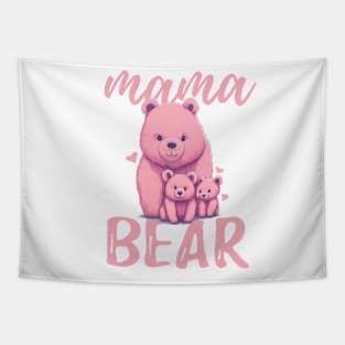 Pink Mama Bear Tapestry