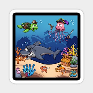 Pirate Sea Creatures Magnet