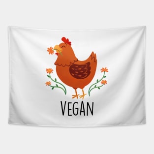 Peaceful Vegan Chicken Tapestry