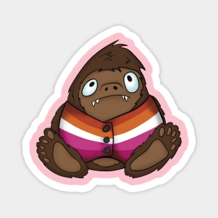 Pride Bigfoot Lesbian Vest Magnet