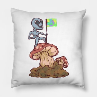 lord alien colombus discovered a new world Pillow