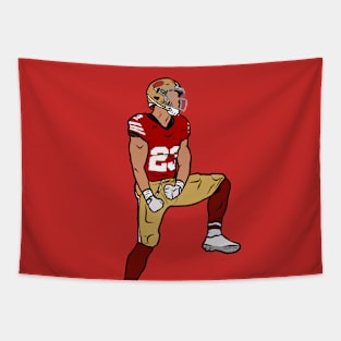 Christian McCaffrey Celebration Tapestry