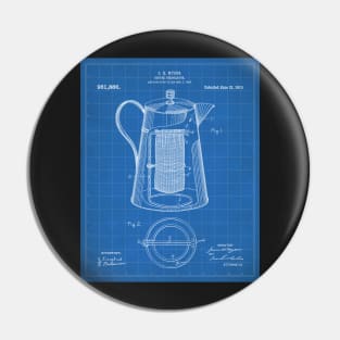 Coffee Percolator Patent - Coffee Shop Art - Blueprint Pin