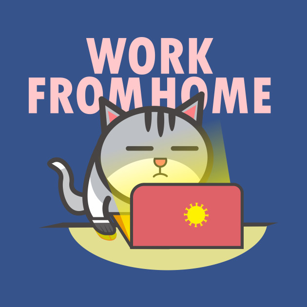 Discover Work From Home Cat - Cat Lover Gifts - T-Shirt