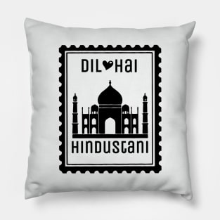 Indian Graphic Tee, Dil Hai Hindustani, Desi Shirt Pillow