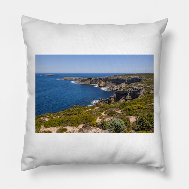 Cape Du Couedic Lighthouse Pillow by fotoWerner