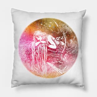 Wild Rose Nesting In Sunset Pillow