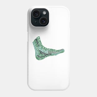 Awareness in Your Feet Wordcloud Phone Case