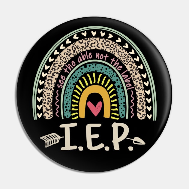 IEP Rainbow Special Education Teacher Back To School Pin by mohazain