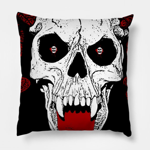 ATH Demon Skull Pillow by All The Horror