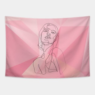 Abstract Woman Face Tapestry