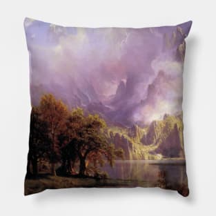 Rocky Mountain Landscape Bierstadt Pillow