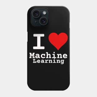 I Love Machine Learning | Stylized Heart Logo White Phone Case