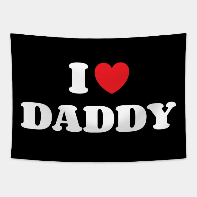 I Heart Daddy v2 Tapestry by Emma