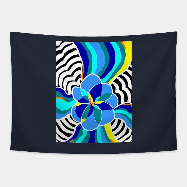 Flower Waves Tapestry by DancingCreek