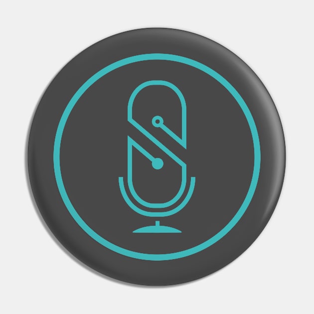 SquadCast Teal Mic Pin by SquadCast FM