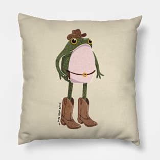 Cowboy Frog the Frogson Pillow