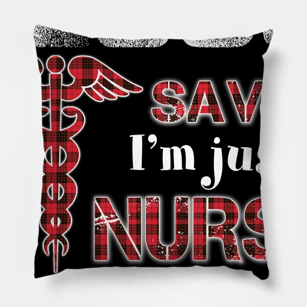 Jesus Save I'm Just A Nurse Lending My Hand Pillow by Ohooha