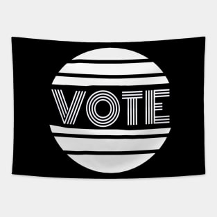 Vote.  Circular Black and White Voting Message for the 2020 US Presidential Election. Tapestry