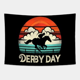 Cute Horse 150th Derby Day 2024 Horse racing Fascinator Tapestry