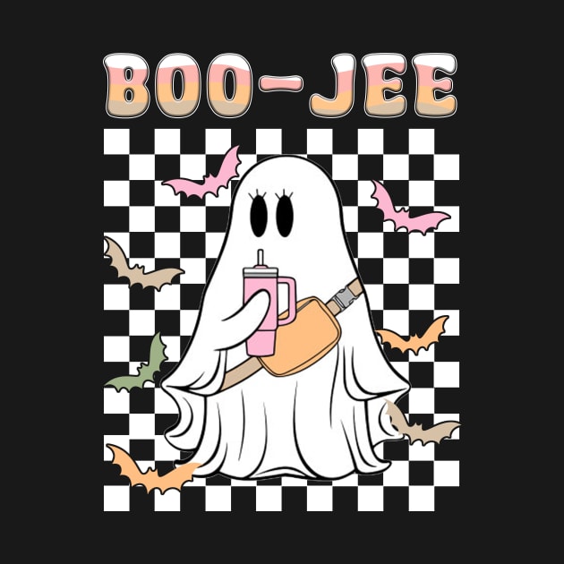 Spooky Season Cute Ghost Halloween Costume Boujee Boo-Jee by JennyArtist