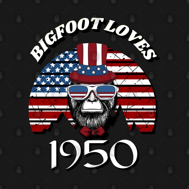 Bigfoot loves America, and 1950 by Scovel Design Shop