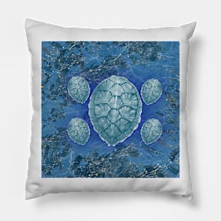 Turtles underwater Pillow