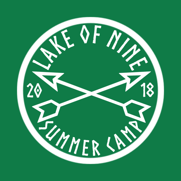 Lake of Nine Summer Camp (White Ink) by LefTEE Designs