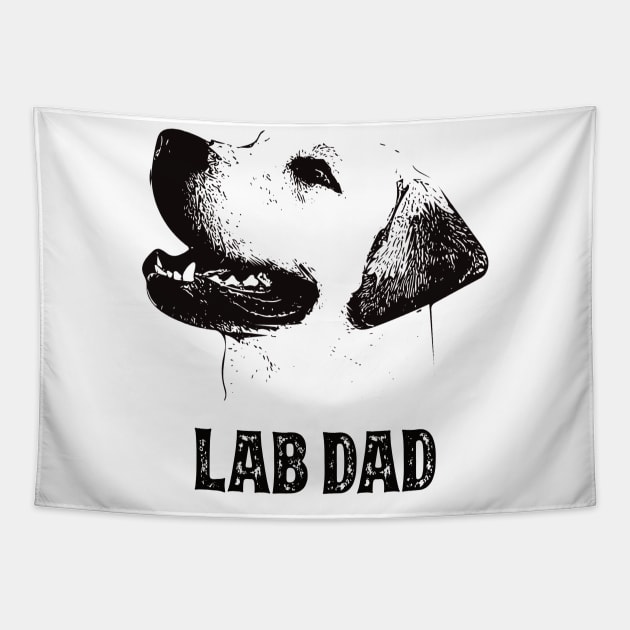 Lab Dad Golden Labrador Retriever Tapestry by DoggyStyles