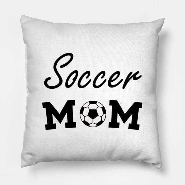 Soccer Mom, Sports Mom, Soccer, Mom, Mama, Biggest Fan, Gift for Mom Pillow by FashionDesignz