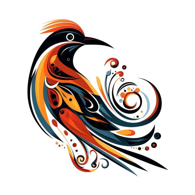 Abstract Tribal-Inspired Bird by MK3