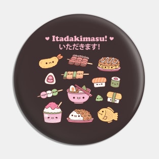 Cute Japan Food Sushi Ramen Itadakimasu Pin