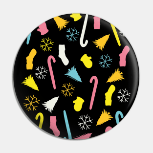 Happy New Year Holiday Vibes Pattern Pin