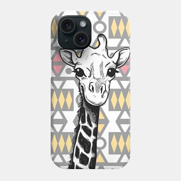 Giraffe - Samakaka Print Phone Case by nZDesign