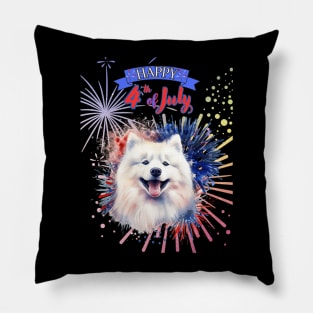 Samoyed: Happy 4th of July Pillow