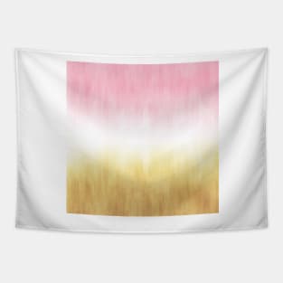 Pink and Yellow Painting Brush Strokes Modern Art Tapestry