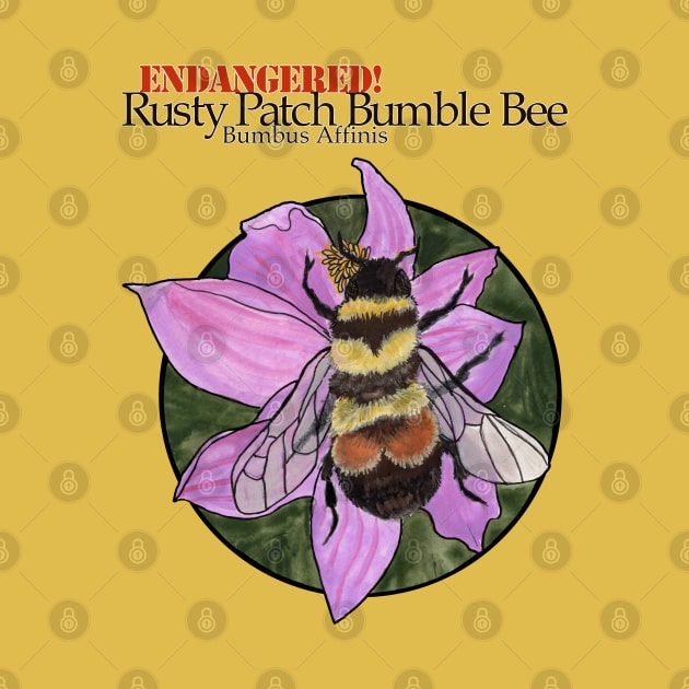 Endangered Rusty Patch Bumble Bee by Heather Dorsch Creations