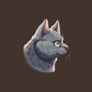 Blue British Shorthair Side Portrait T-Shirt