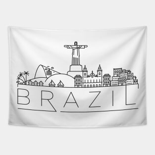 Brazil Minimal Skyline Tapestry