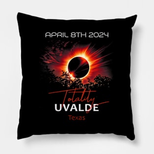 4.08.24 Total Solar Eclipse 2024 Uvalde Texas Pillow