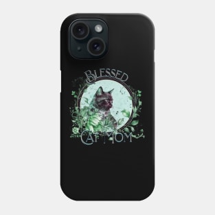 Mother's Day Blessed Cat Mom Mint Nip Green Phone Case