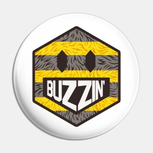 That's BUZZIN'! Mancunian Buzzing hexagon emoji Manchester Bee Pin