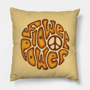 Flower Power Word Art Pillow