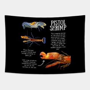 Animal Facts - Pistol Shrimp Tapestry